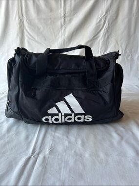 Adidas Black Duffel Bag with White Logo